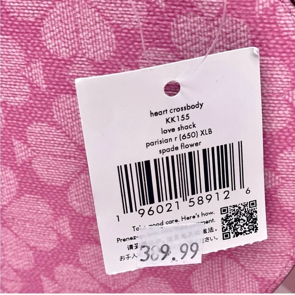 Kate Spade Love Shack Spade Flower  Heart Crossbody, Parisian Rose Color